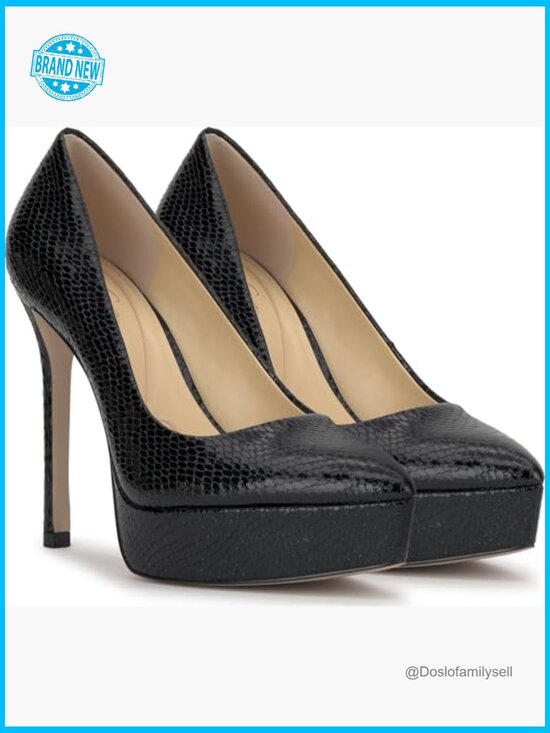 Women Women\'s Platform Pump Stiletto Heel Pointed Toe Faux Leather Evening Party Shoes